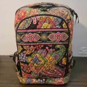 Vera Bradley Parisian Paisley Campus Backpack Laptop Travel Bag